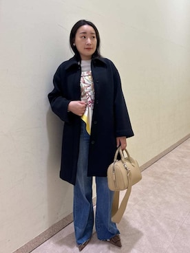「Mila Owen（ミラオーウェン）のアイテム（イヤリング）」を使った、Mila Owenさん（レディース・155cm）の冬コーディネート