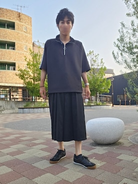 「Ellno Loset（エルノロゼット）のアイテム（パンツ）」を使った、slasherさん（メンズ・171cm）の夏コーディネート
