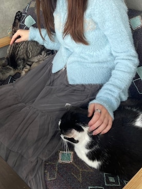 「Green　Parks（グリーンパークス）のアイテム（スカート）」を使った、まなかさん（レディース・156cm）の秋コーディネート