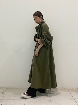 「kbf_ootd」｜「アイテム（ミリタリージャケット）」を使った、せんちゃんさん（レディース・155cm）の秋コーディネート