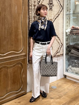 「collex（コレックス）の【dignif】【金属アレルギー対応】ブレスレット　Pearl Link（ブレスレット、シルバー系）」を使った、natsumiさん（レディース・166cm）の夏コーディネート