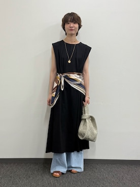 「アイテム（ワンピース）」を使った、natsumiさん（レディース・166cm）の夏コーディネート