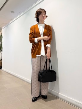 「アイテム（ボストンバッグ）」を使った、natsumiさん（レディース・166cm）の秋コーディネート