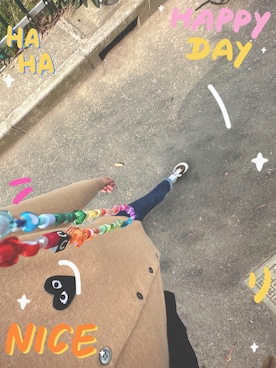 「CDG（シーディージー）のアイテム」を使った、uSagi.さん（レディース・165cm）の春コーディネート
