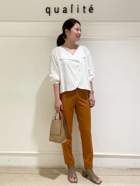 「tov（トーヴ）の【TOV】LORO ミニハンドバッグ（ショルダーバッグ）」を使った、Niimiさん（レディース・162cm）の夏コーディネート