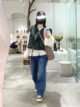 「EXCELSIOR（エクセルシオール）のアイテム」を使った、しずはさん（レディース・166cm）の冬コーディネート