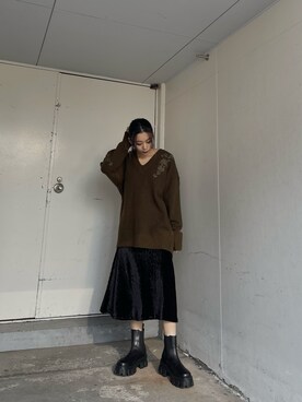 越後 穂乃香さん（レディース・150cm）の冬コーディネート