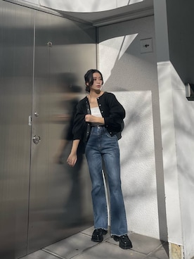 「厚底」｜「アイテム（その他シューズ）」を使った、越後 穂乃香さん（レディース・150cm）の冬コーディネート