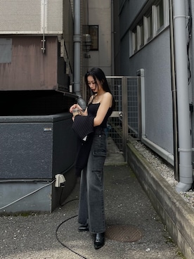 「EVRIS（エヴリス）のアイテム」を使った、越後 穂乃香さん（レディース・150cm）の夏コーディネート