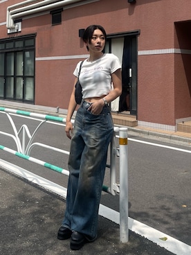 「アイテム（その他シューズ）」を使った、越後 穂乃香さん（レディース・150cm）の夏コーディネート