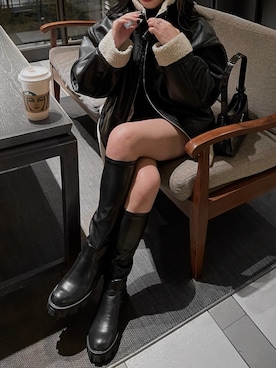 越後 穂乃香さん（レディース・150cm）の冬コーディネート