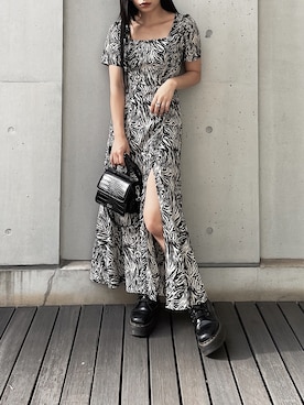 「アイテム（ワンピース、その他）」を使った、越後 穂乃香さん（レディース・150cm）の夏コーディネート