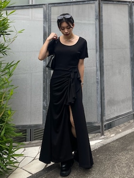 「アイテム（その他シューズ）」を使った、越後 穂乃香さん（レディース・150cm）の夏コーディネート
