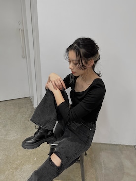越後 穂乃香さん（レディース・150cm）の冬コーディネート