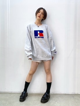 「XLARGE（エクストララージ）のアイテム」を使った、Emiruさん（レディース・165cm）の秋コーディネート