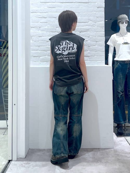 FADED SLEEVELESS TEE（タンクトップ）｜X-girl（エックスガール