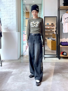 「X-girl（エックスガール）のアイテム」を使った、Emiruさん（レディース・165cm）の夏コーディネート