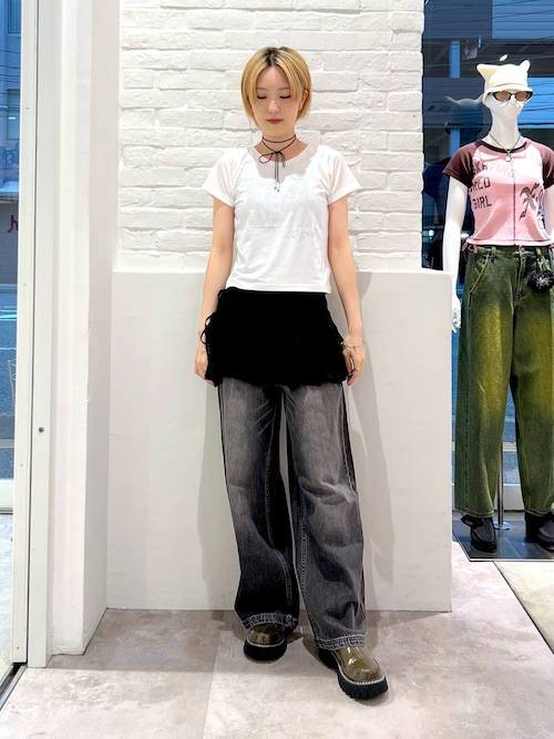 定価以下！！！エックスガール WAIST ADJUST DENIM PANTS（デニムパンツ）｜X-girl（エックス
