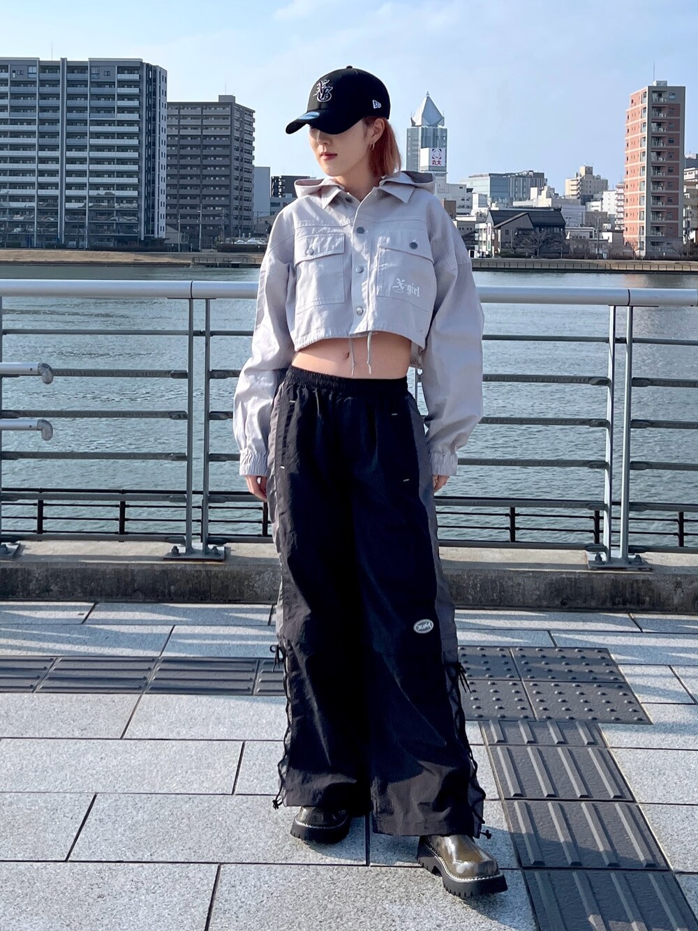 X-girlのアイテムを使った「ショート丈アウター」の人気