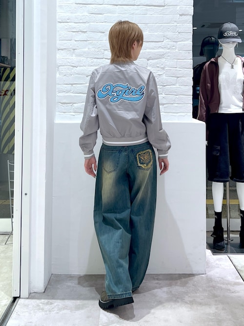 セール】CHEERFUL LOGO VARSITY JACKET（スタジャン）｜X-girl