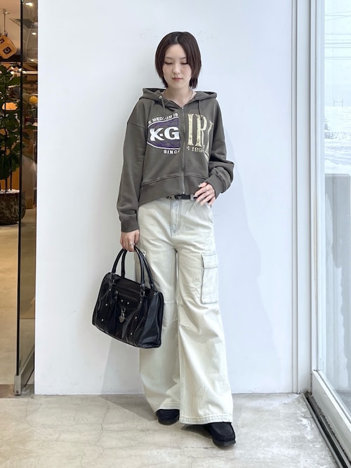 セール】PANELED GRAPHIC ZIP UP SWEAT HOODIE（パーカー）｜X-girl