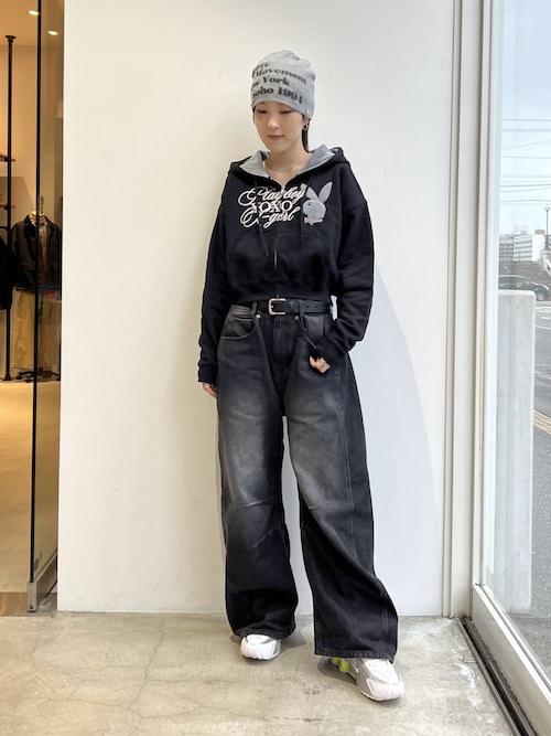 PLAYBOY × X-girl COMPACT ZIP UP SWEAT HOODIE（パーカー）｜PLAYBOY