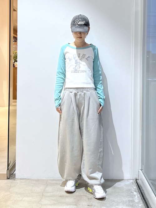 ANGEL AND LOGO RAGLAN L/S BABY TEE（Tシャツ/カットソー）｜X-girl