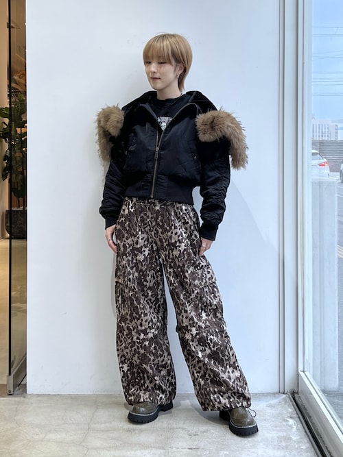 FAUX FUR HOODED JACKET（ナイロンジャケット）｜X-girl（エックス