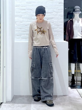 「X-girl（エックスガール）のアイテム」を使った、Emiruさん（レディース・165cm）の秋コーディネート