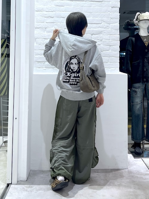 MESSAGE AND FACE ZIP UP SWEAT HOODIE（パーカー）｜X-girl