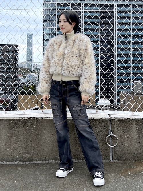 FAUX FUR COMPACT JACKET（ブルゾン）｜X-girl（エックスガール