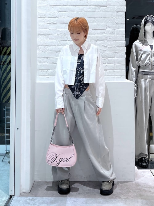 SPRAY SCRIPT LOGO SHOULDER BAG（ショルダーバッグ）｜X-girl