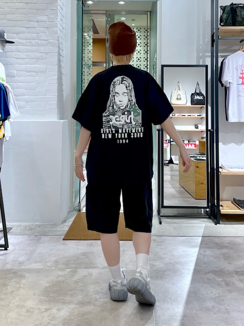 COLLAGE CAMO FACE S/S BIG TEE DRESS（ワンピース）｜X-girl