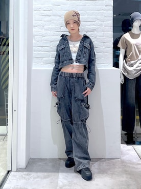 「X-girl（エックスガール）のアイテム」を使った、Emiruさん（レディース・165cm）の夏コーディネート