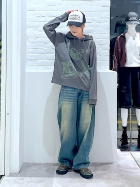 「X-girl（エックスガール）のアイテム」を使った、Emiruさん（レディース・165cm）の秋コーディネート
