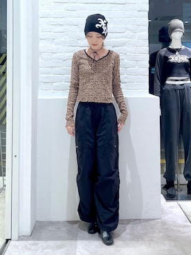 「アイテム（ニットキャップ/ビーニー）」を使った、Emiruさん（レディース・165cm）の夏コーディネート