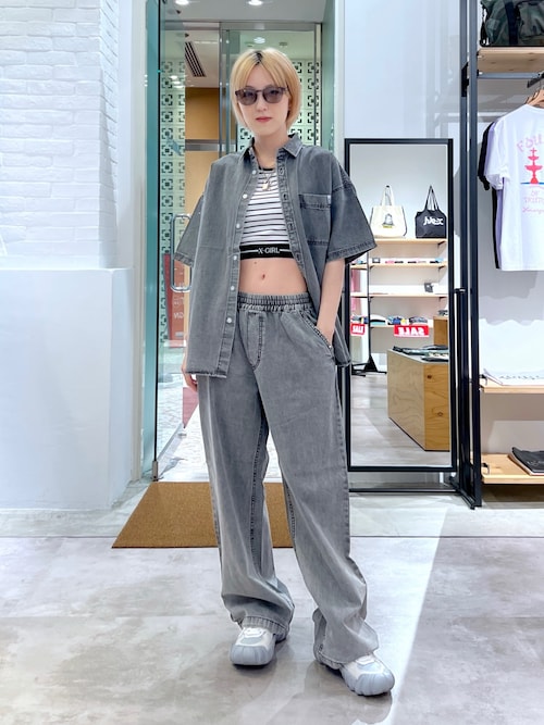 セール】LOGO AND STRIPE TANK TOP（タンクトップ）｜X-girl