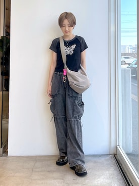「アイテム（財布/小物）」を使った、小島えみるさん（レディース・165cm）の夏コーディネート