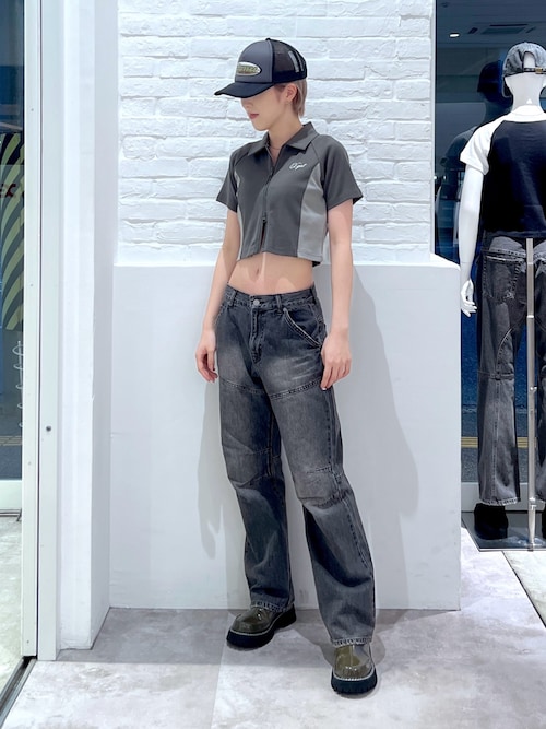 X-girl POCKET DENIM PANTS ルーズシルエット ストリートコーデ X-girl POCKET DENIM PANTS ルーズシルエット ストリートコーデ