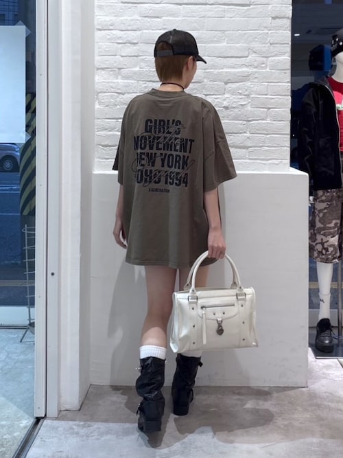 FADED MIX FONT LOGO S/S BIG TEE DRESS（ワンピース）｜X-girl
