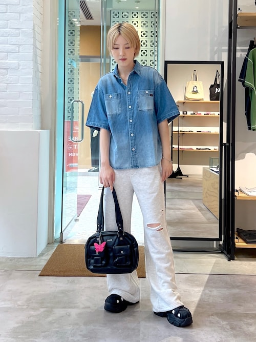 セール】DENIM 2WAY SHIRT（シャツ/ブラウス）｜X-girl