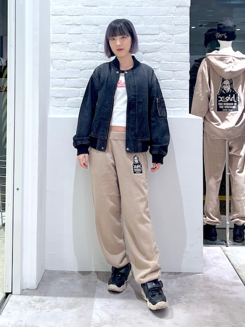 X-girl ブルゾン ジャンバー CROPPED TRACK JACKET レディース