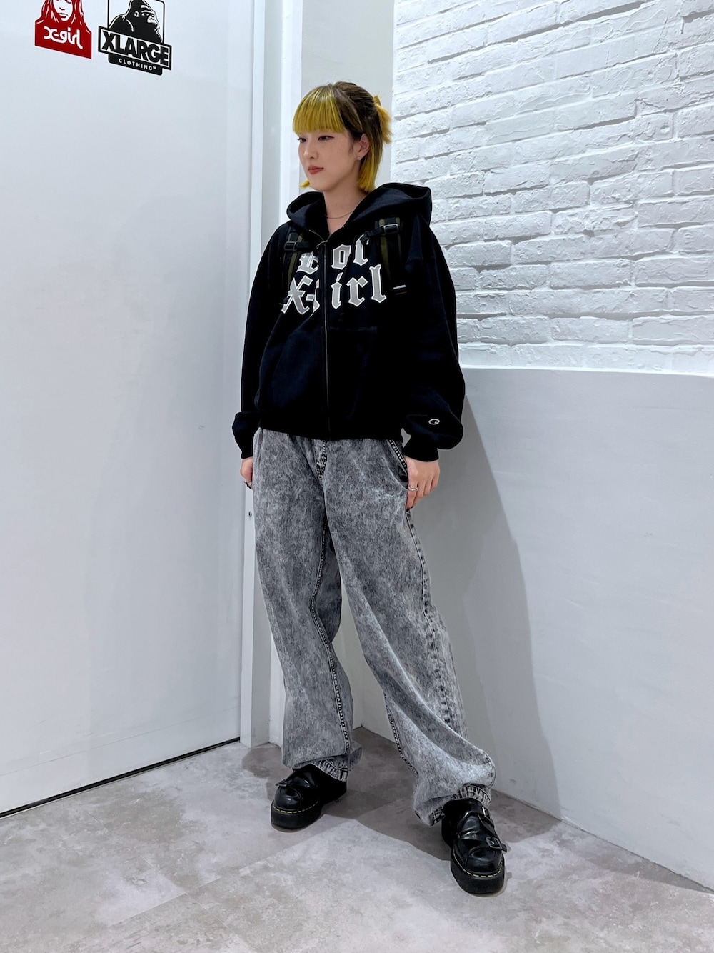 X-girl champion パーカー X-girl Champion コラボパーカー♡ - メルカリ