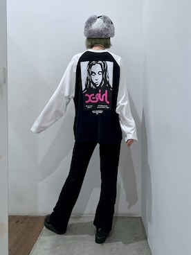 「ラグランTシャツ」｜Emiruさん（レディース・165cm）の秋コーディネート