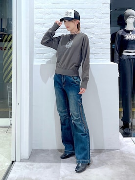 「X-girl（エックスガール）のアイテム」を使った、Emiruさん（レディース・165cm）の夏コーディネート
