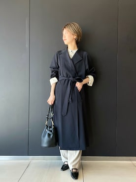 「URBAN RESEARCH ROSSO」｜「アイテム（トレンチコート）」を使った、handa  さん（レディース・154cm）の夏コーディネート