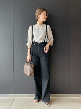 「URBAN RESEARCH ROSSO」｜「アイテム（オールインワン・サロペット）」を使った、handa  さん（レディース・154cm）の夏コーディネート