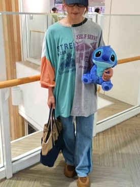 「CUBE SUGAR（キューブシュガー）のアイテム（Tシャツ/カットソー、その他）」を使った、akayuki0220さん（レディース・162cm）の秋コーディネート