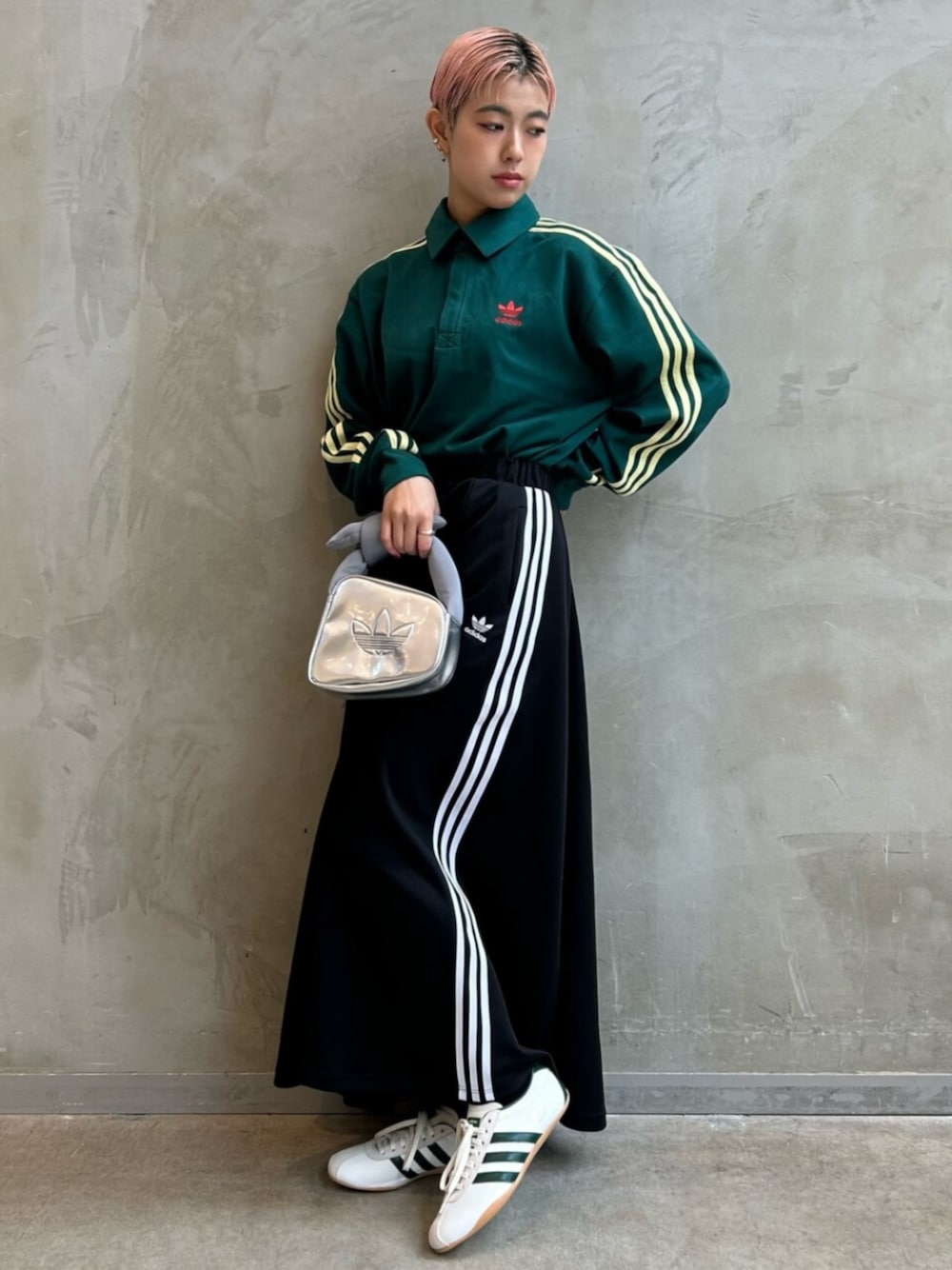 新品 アディダス セットアップ ポロシャツ フリルスカート 春夏 白黒