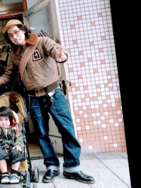 「アイテム（ミリタリージャケット）」を使った、bucoj100さん（メンズ・169cm）の秋コーディネート